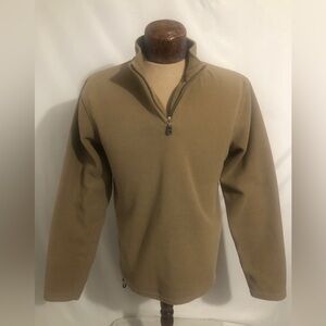 Boys Tan Fleece Sweater. Large. 20” pit to pit